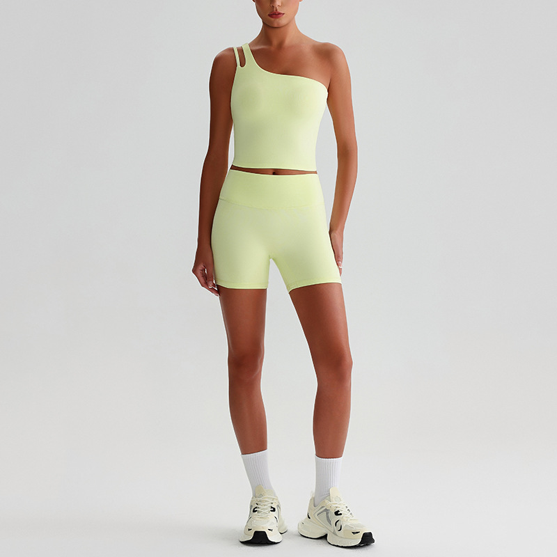 Strappy Sports Bra & Running Workout Pants Quick-Dry Breathable Yoga Set SKL-LQ0329
