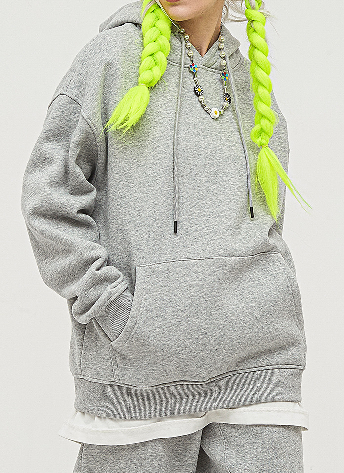  Loose Solid Color Hoodie Unisex BE2622