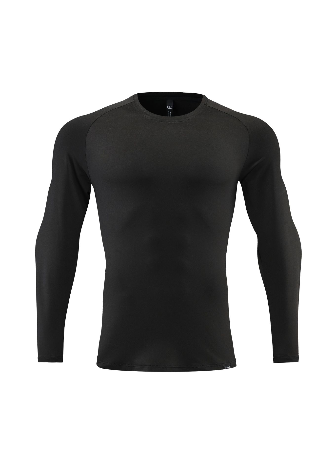 Men's Long Sleeve Round Neck Shirt - Moisture Wicking, Stretchable 895