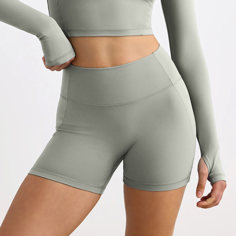 Quick-Dry Naked-Sensation Yoga Shorts  Butt-Lifting Fitness 3-Inch Shorts SKL-QY-K4523