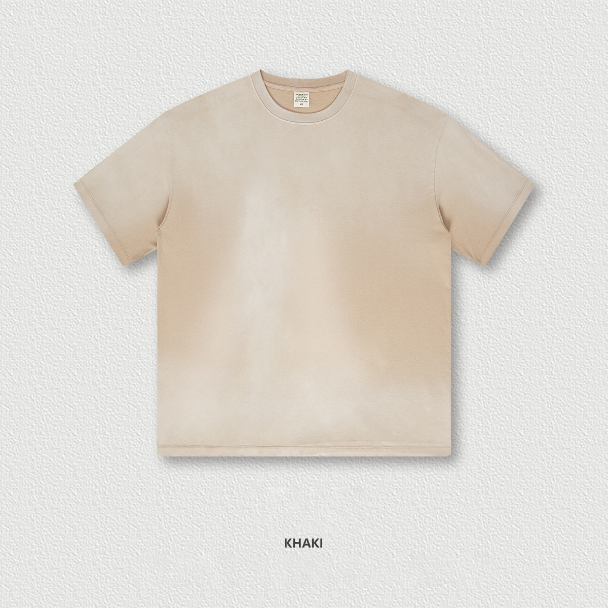 Crewneck Washed Short Sleeve Loose Gradient  BES1755