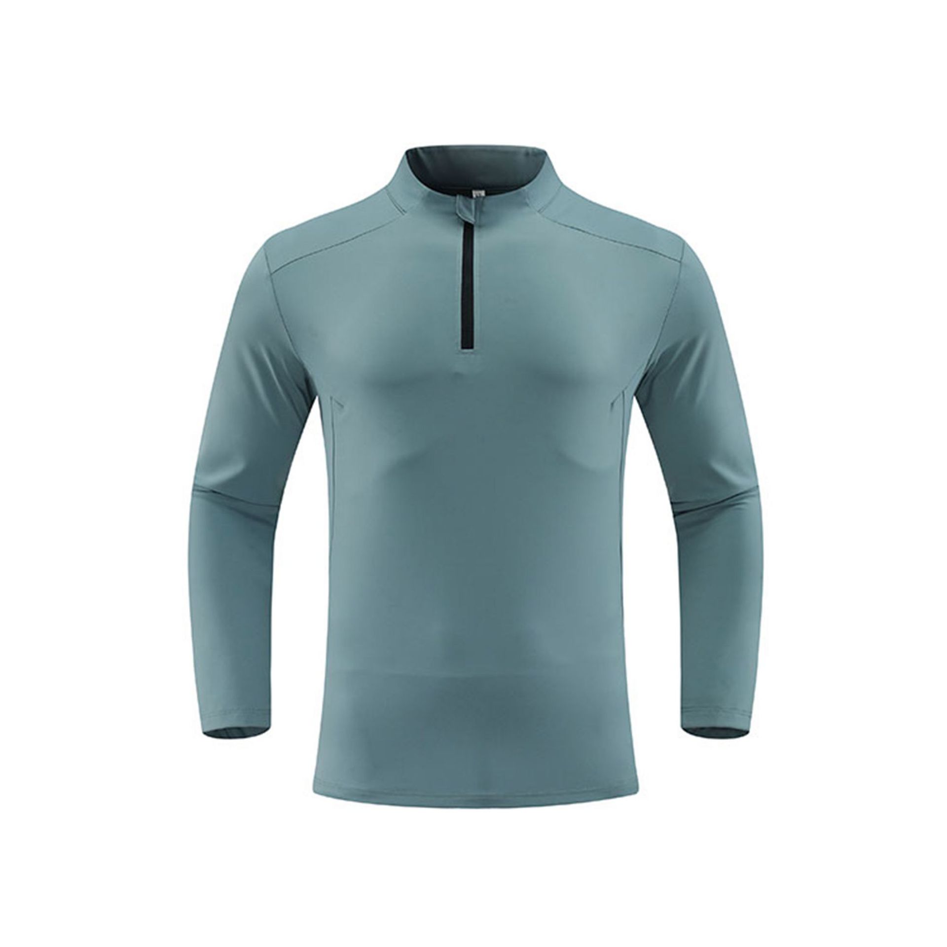 Men's Quick Dry Mock Turtleneck Long Sleeve Athletic Shirt C42112