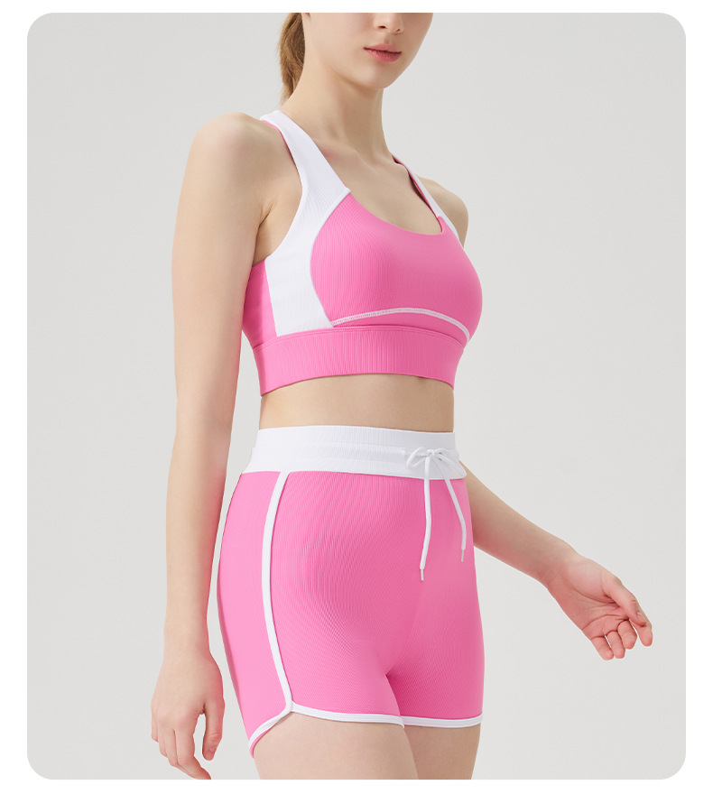 Colorblock Running Shorts for Fitness & Yoga SKL-QY-K4607