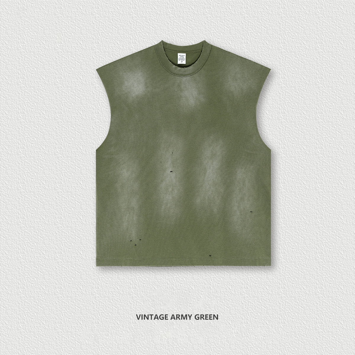 Vintage Distressed Sleeveless Vest  BES25106