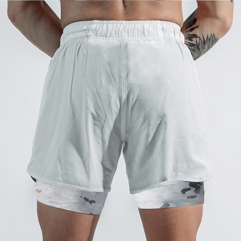 Men's Zipper Pocket Double-Layer Shorts DK14