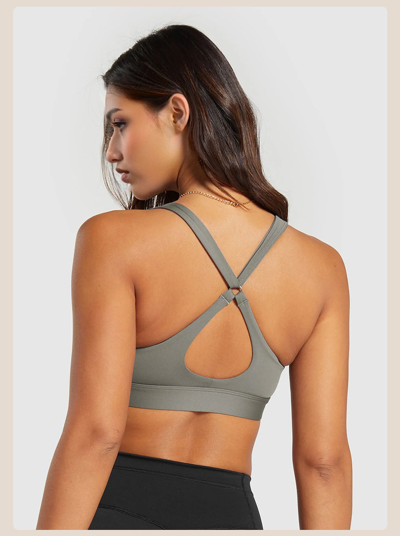 Nude - feeling Hollow - out Design Open - Back Sports Bra Vest for Running and High - intensity Yoga  SKL-QY-B4007