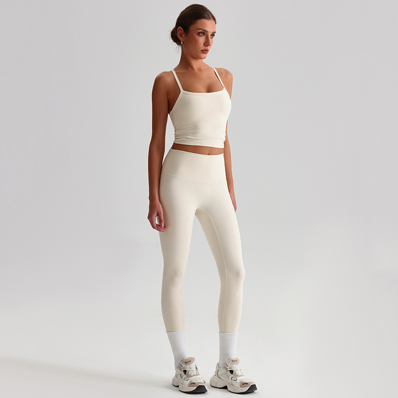 Premium Women's Sports Bra & Tank Top Two-Piece Yoga Set SKL-LQ8659