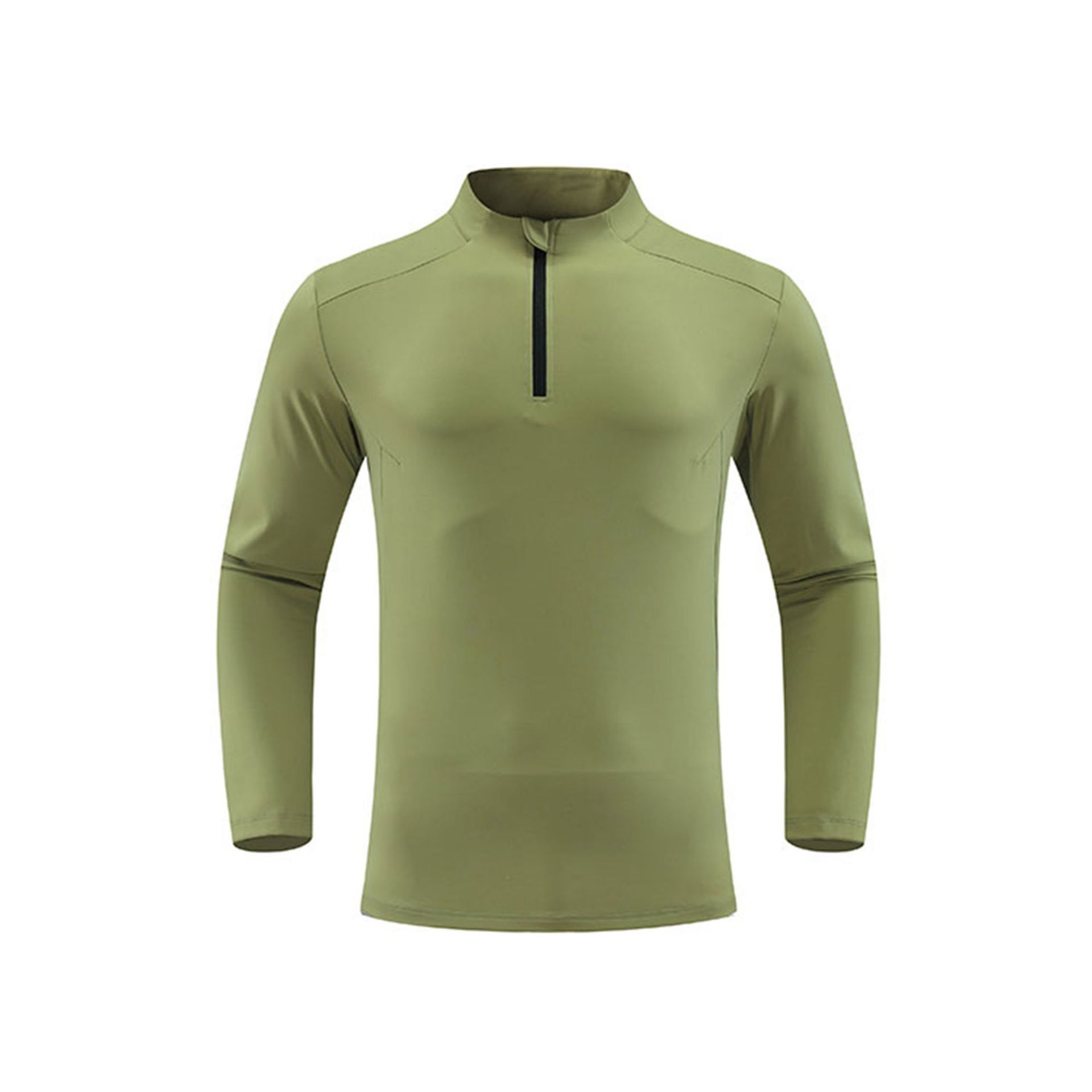 Men's Quick Dry Mock Turtleneck Long Sleeve Athletic Shirt C42112