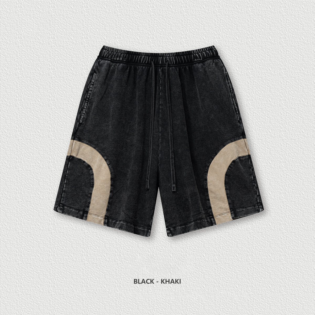 Color-Block Patchwork Loose Shorts BEK25129
