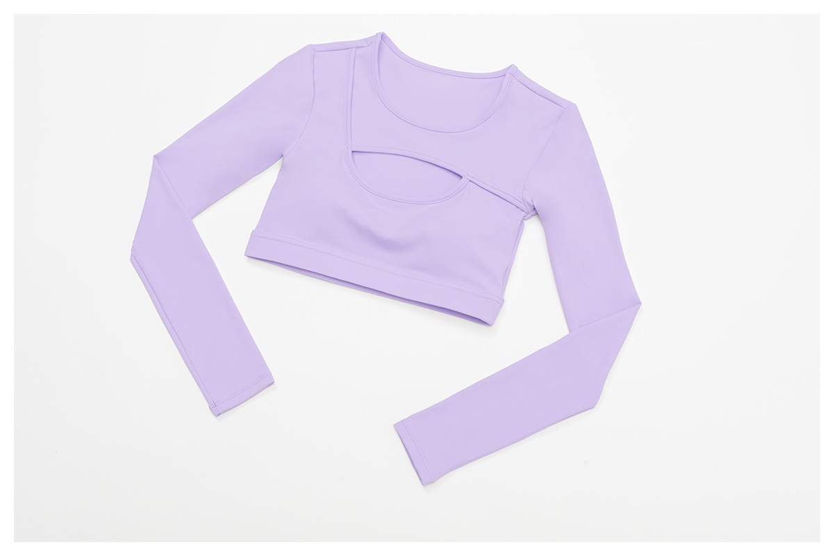 Women's Hollow Out Compression Shockproof Yoga Long Sleeve Top 4501