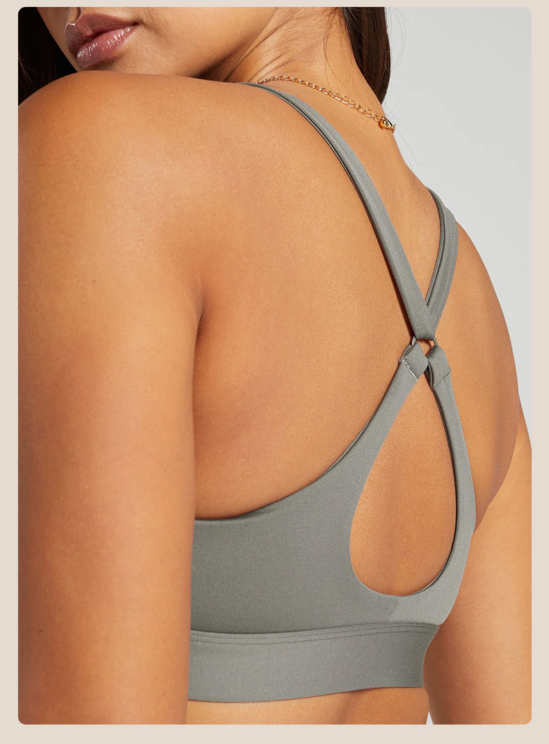 Nude - feeling Hollow - out Design Open - Back Sports Bra Vest for Running and High - intensity Yoga  SKL-QY-B4007