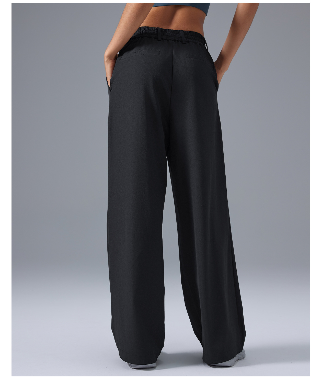 Breathable Solid Color Loose Casual Pants D25088