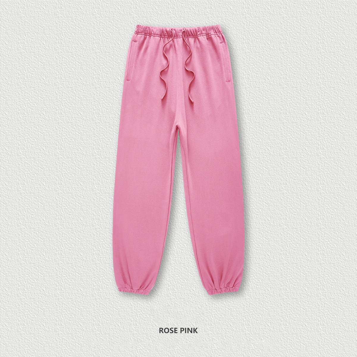  Solid Color Cuffed Long Basic Sweatpants BE3117