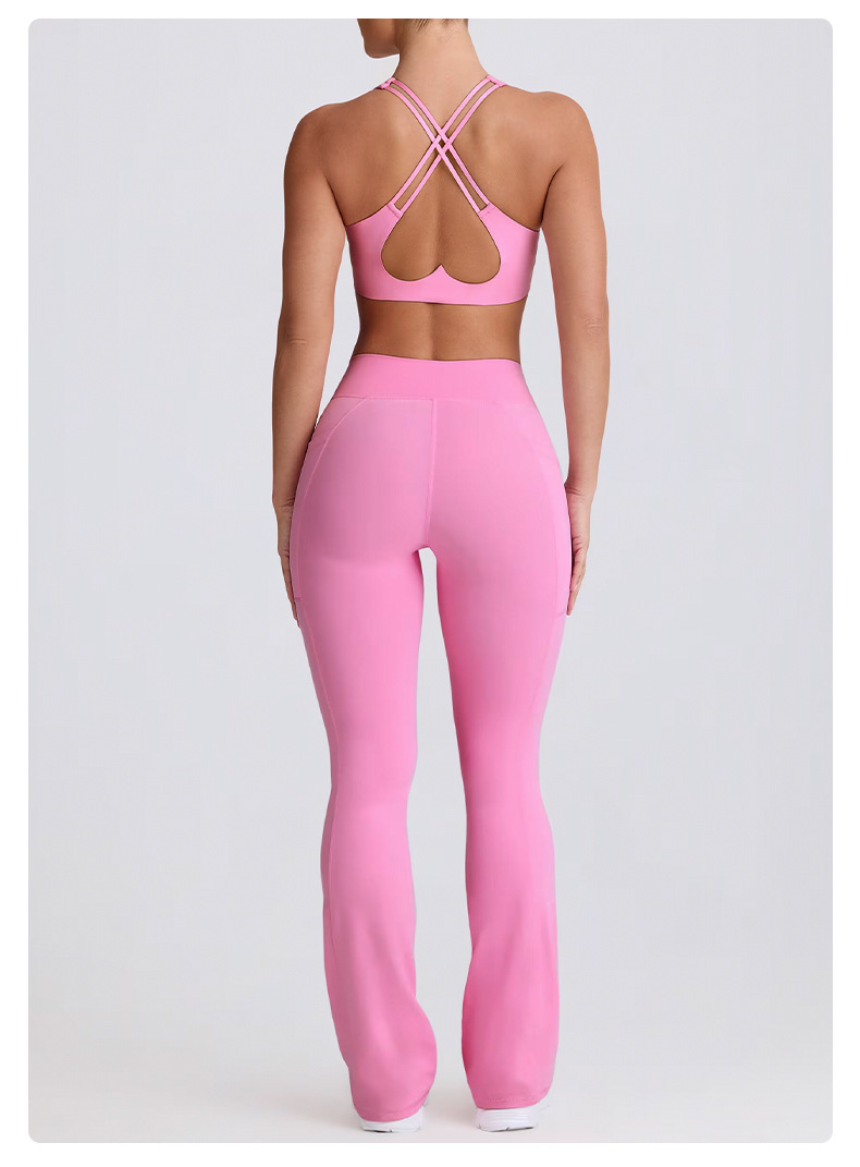 Spaghetti Strap Naked-Sensation Fitness Yoga Leggings Set SKL-QY-B6006+K3609