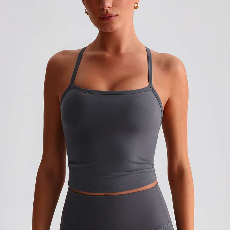Western-Style Open-Back Quick-Dry Yoga Tank Top for Fitness SKL-LQ2159