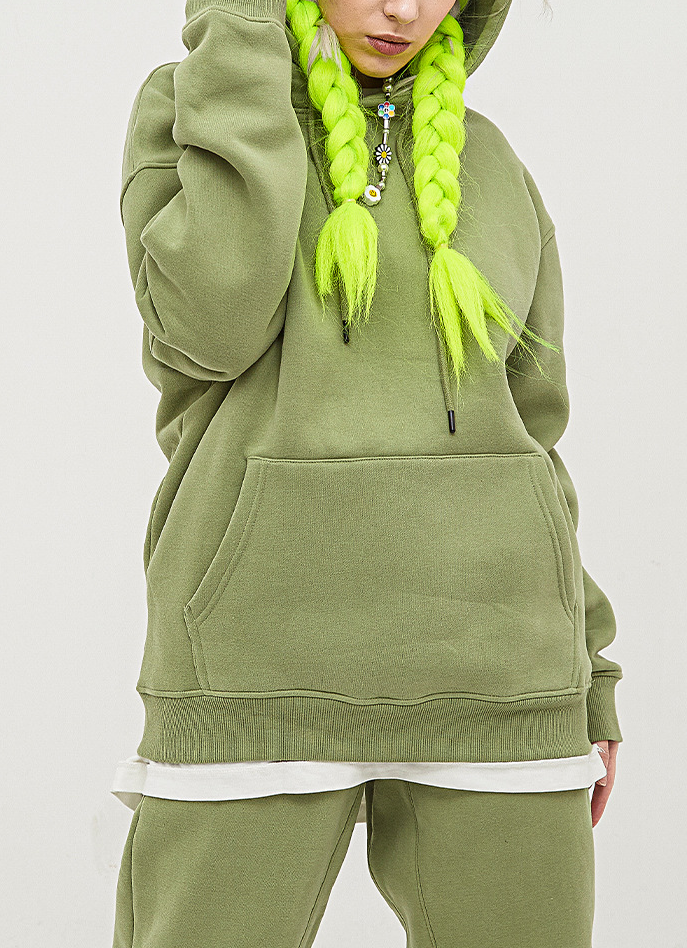  Loose Solid Color Hoodie Unisex BE2622