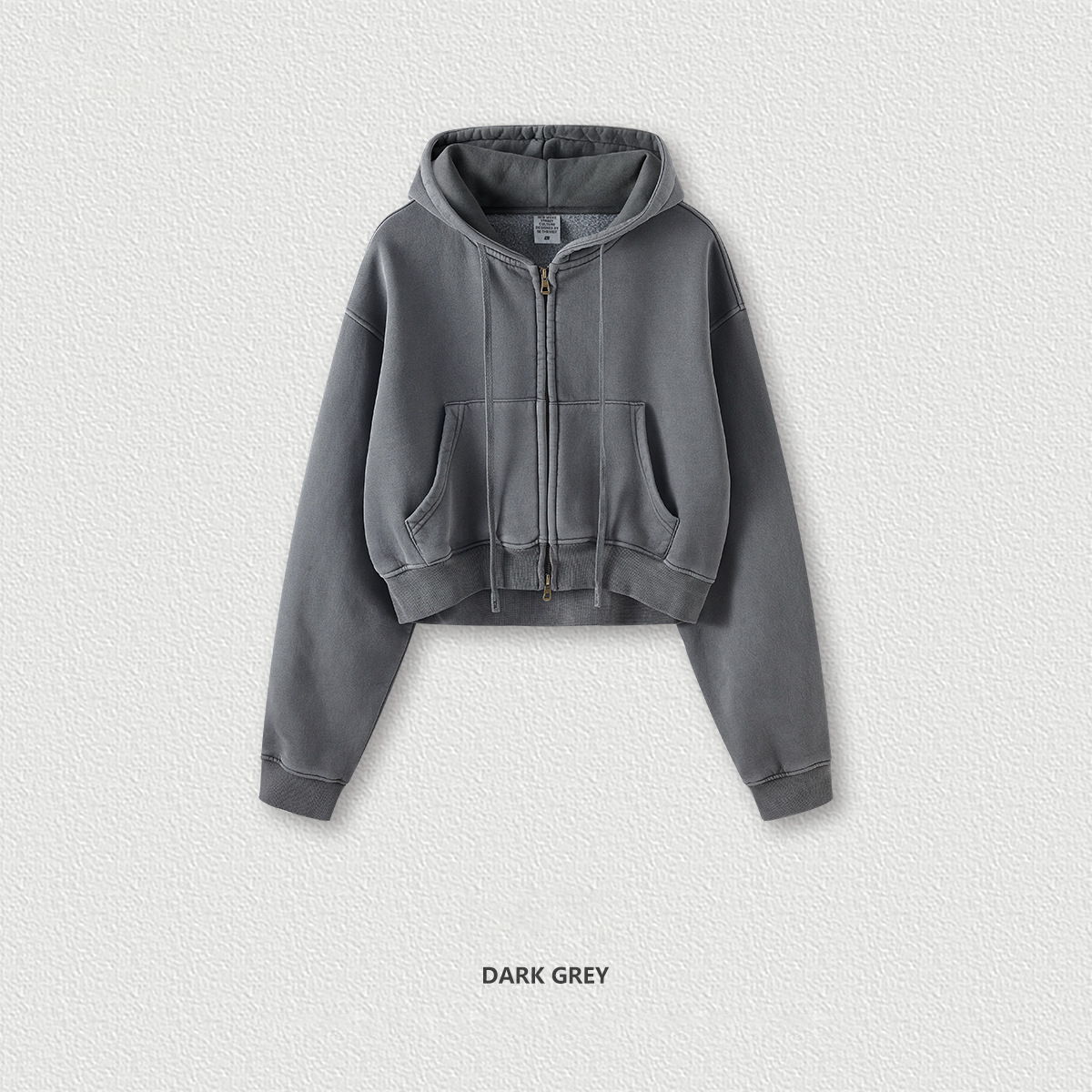  Vintage Washed Zip-Up Hoodie Jacket BEN822