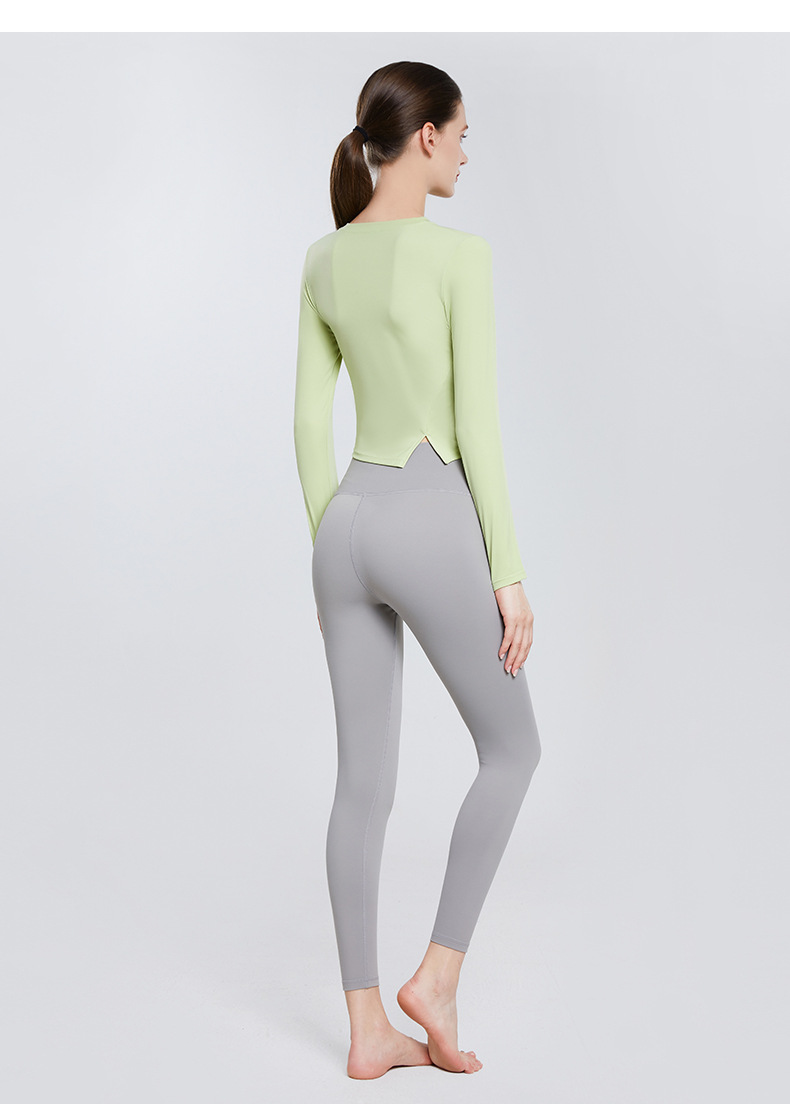 Slim Fit Yoga Jacket for Women Casual Sport Top with Windproof Standing Collar SKL-QY22199