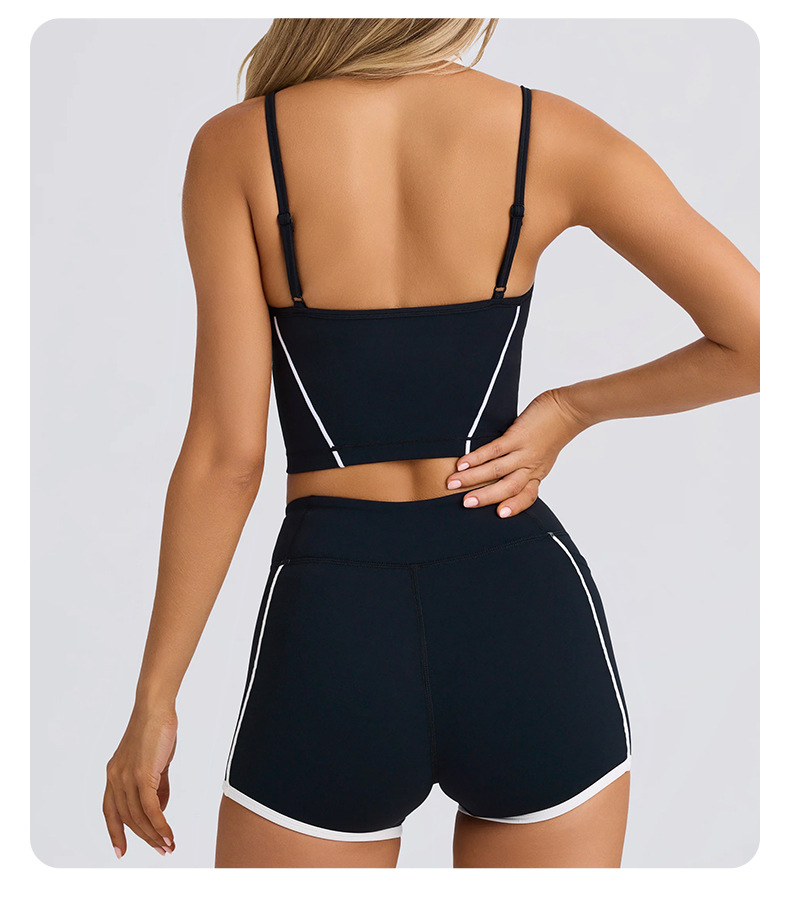 Colorblock Sports Yoga Shorts SKL-QY-K4598