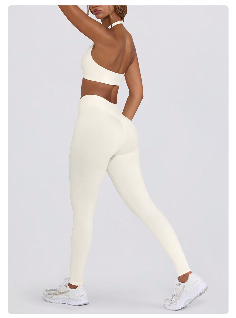 Halter Neck Solid Color Open-Back Yoga Bra SKL-QY-B6505