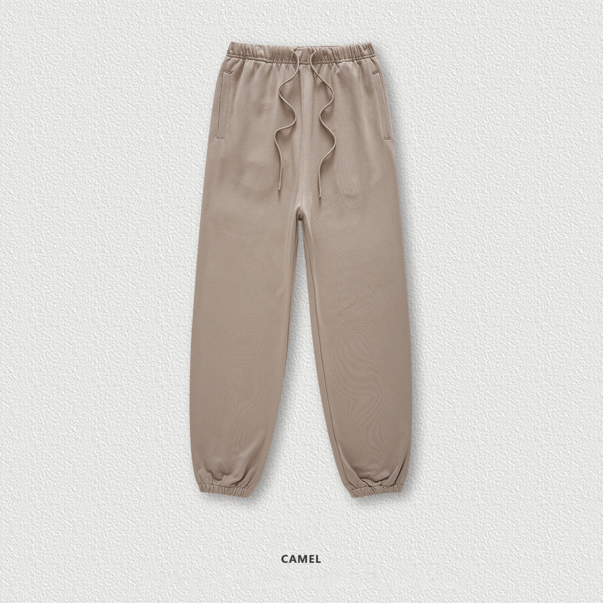  Solid Color Cuffed Long Basic Sweatpants BE3117