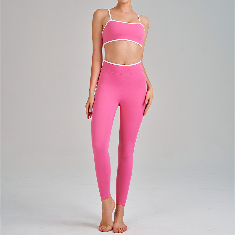 Quick-Dry Sports Bra & Skirt Set with Built-in Bra Cups High-Elasticity Yoga Set SKL-QY-B6012+K5031