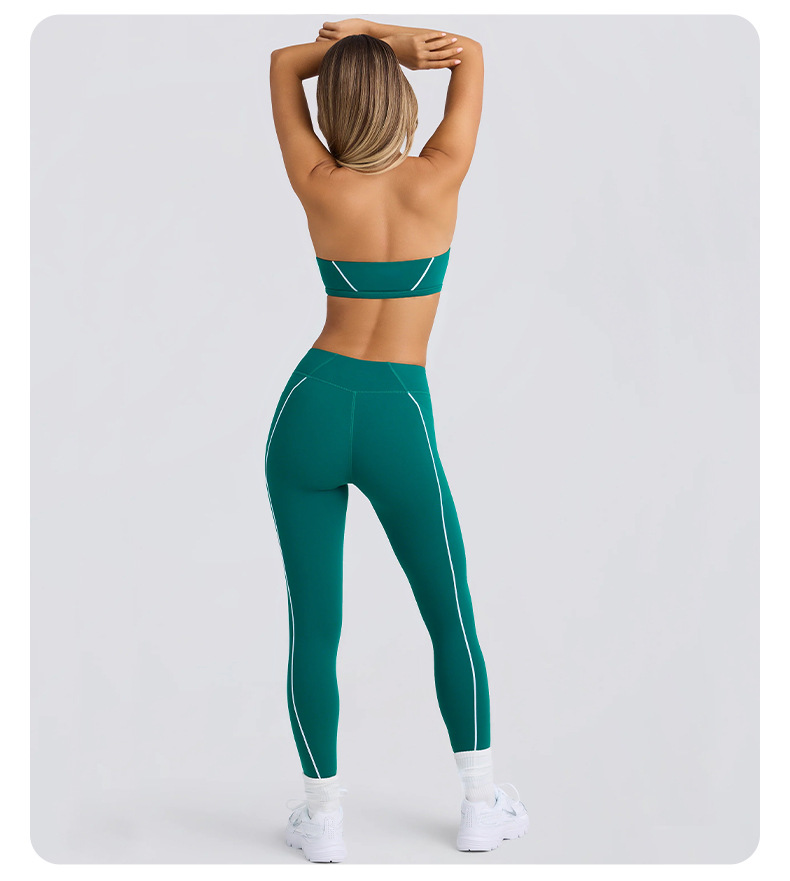 Colorblock Compression Yoga Leggings for Fitness SKL-QY-K4600
