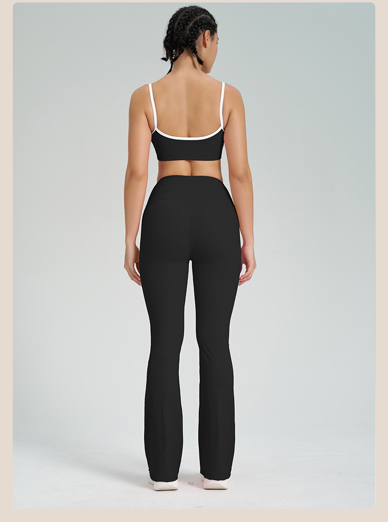 Thin Strap Naked-Sensation Fitness Leggings Yoga Set SKL-QY-B4014+K4542