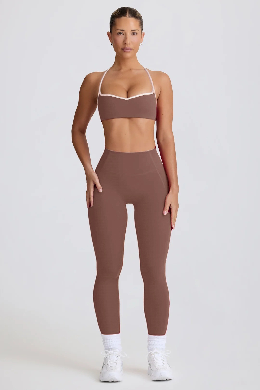 Flat-Waist Solid Color Athletic Yoga Pants SKL-FNK25119