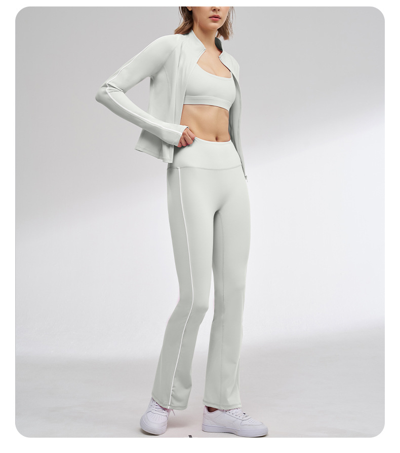 Slim-Fit Women's Long-Sleeve Zip-Up Breathable Jacket SKL-QY-T4875