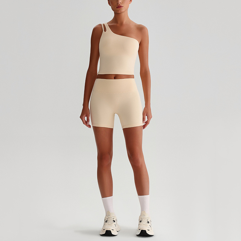Strappy Sports Bra & Running Workout Pants Quick-Dry Breathable Yoga Set SKL-LQ0329