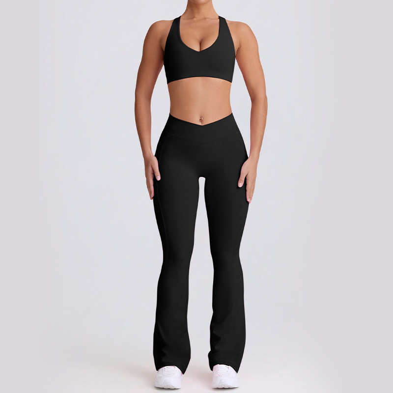 Spaghetti Strap Naked-Sensation Fitness Yoga Leggings Set SKL-QY-B6006+K3609