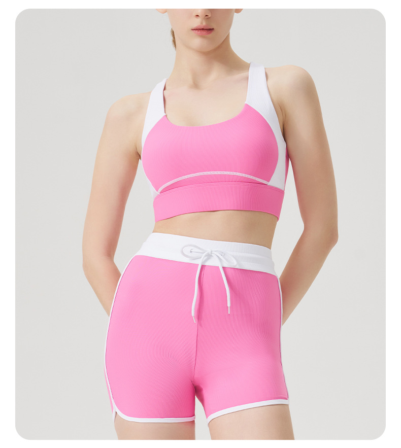 Colorblock Running Shorts for Fitness & Yoga SKL-QY-K4607
