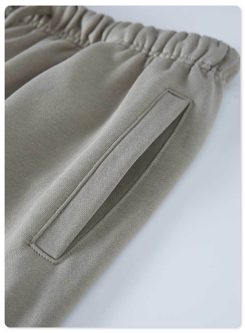  Solid Color Cuffed Long Basic Sweatpants BE3117