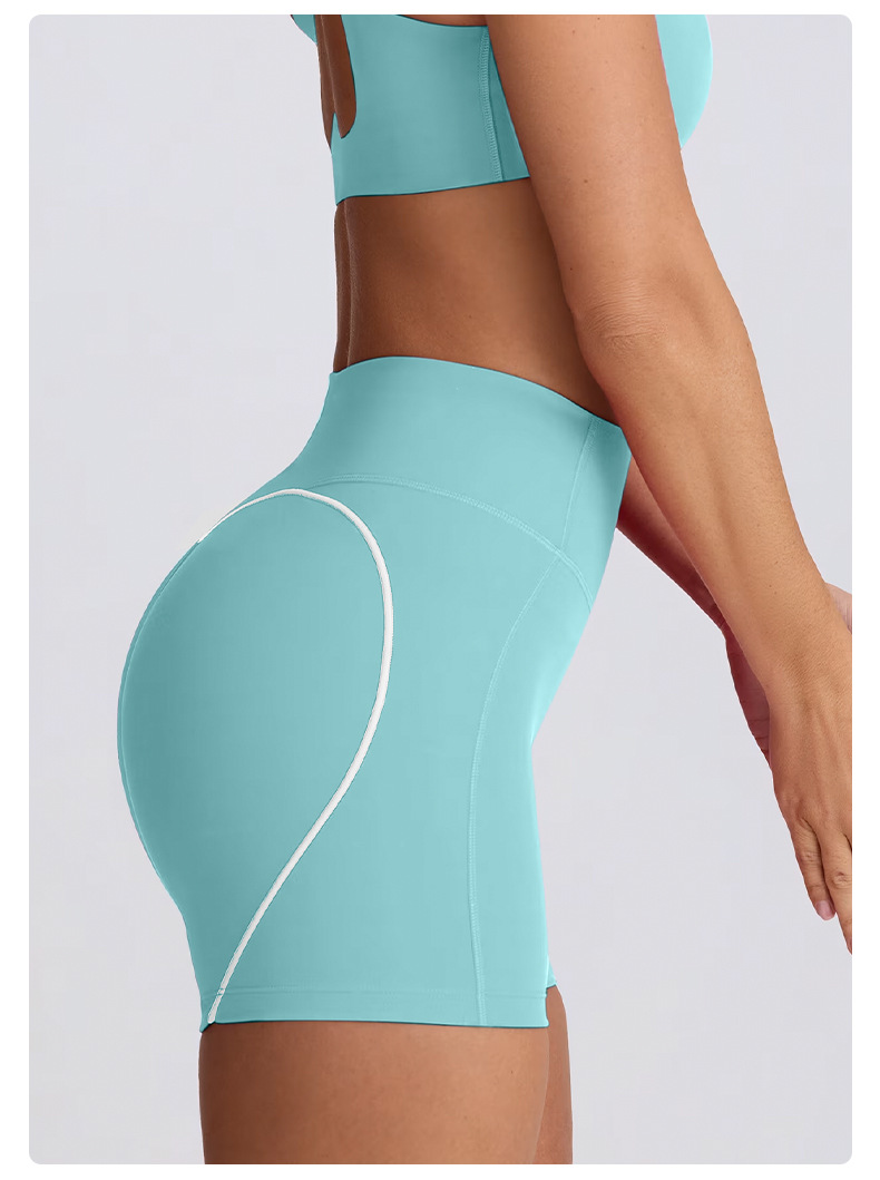 Slimming Compression Spaghetti Strap Open-Back Running Shorts Set SKL-QY-B6001+K5007