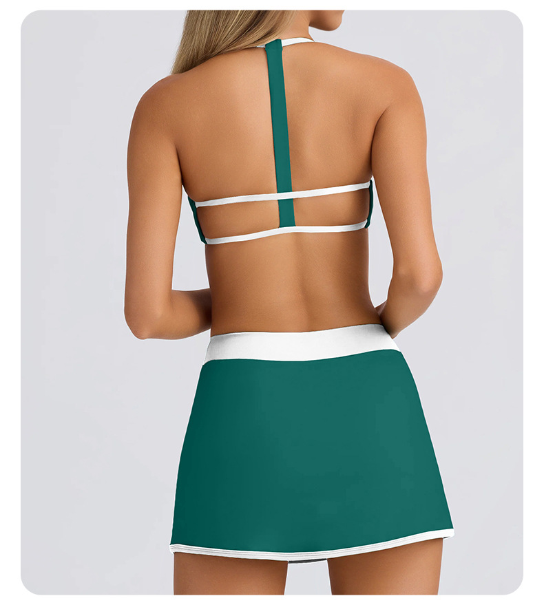 Long-Sleeve Ruffled Golf & Tennis Skirt SKL-QY-K4597