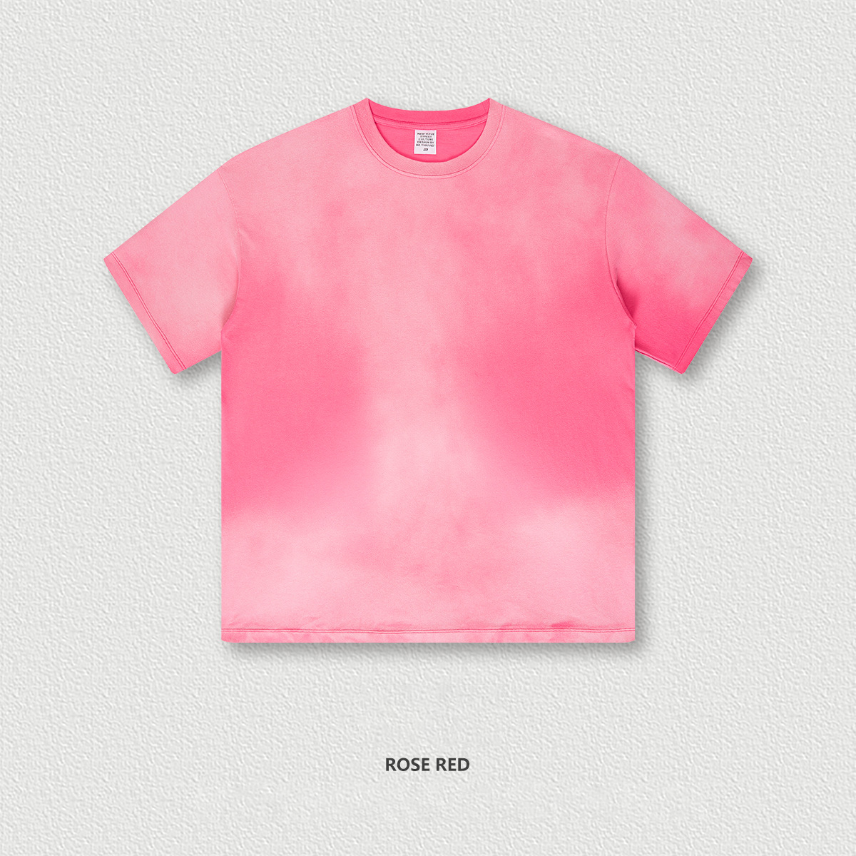 Crewneck Washed Short Sleeve Loose Gradient  BES1755