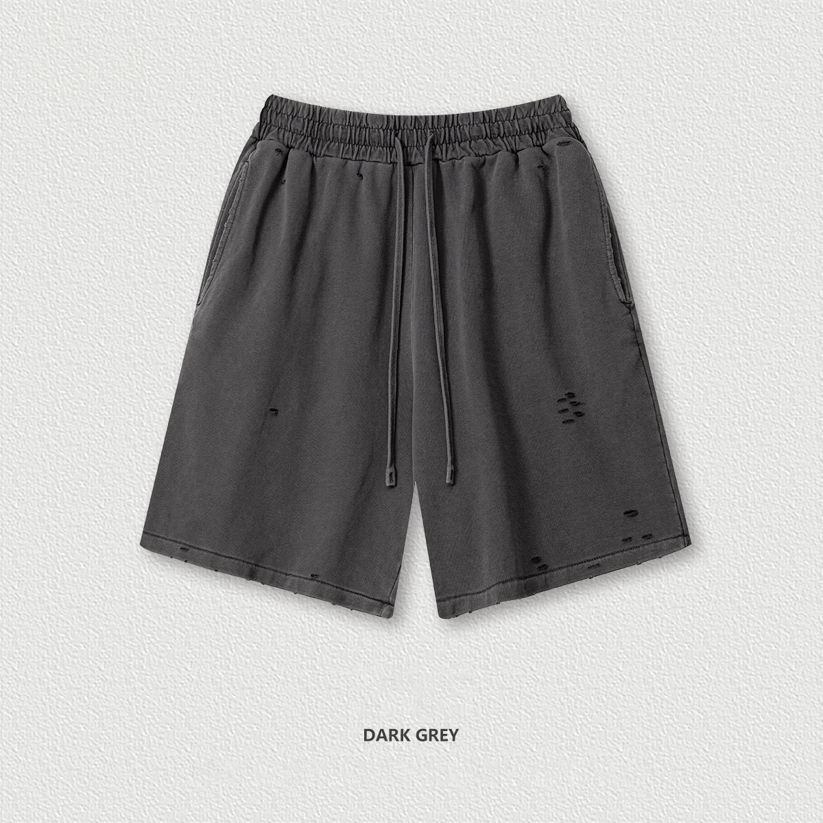 Washed Athletic Sweatpants Shorts  BEK2573