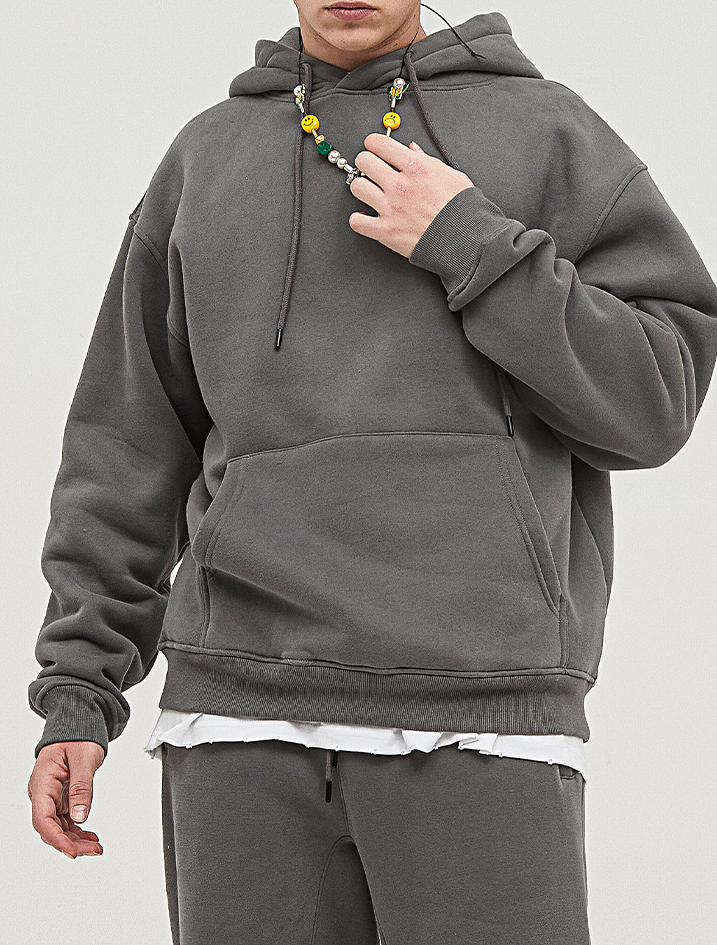  Loose Solid Color Hoodie Unisex BE2622