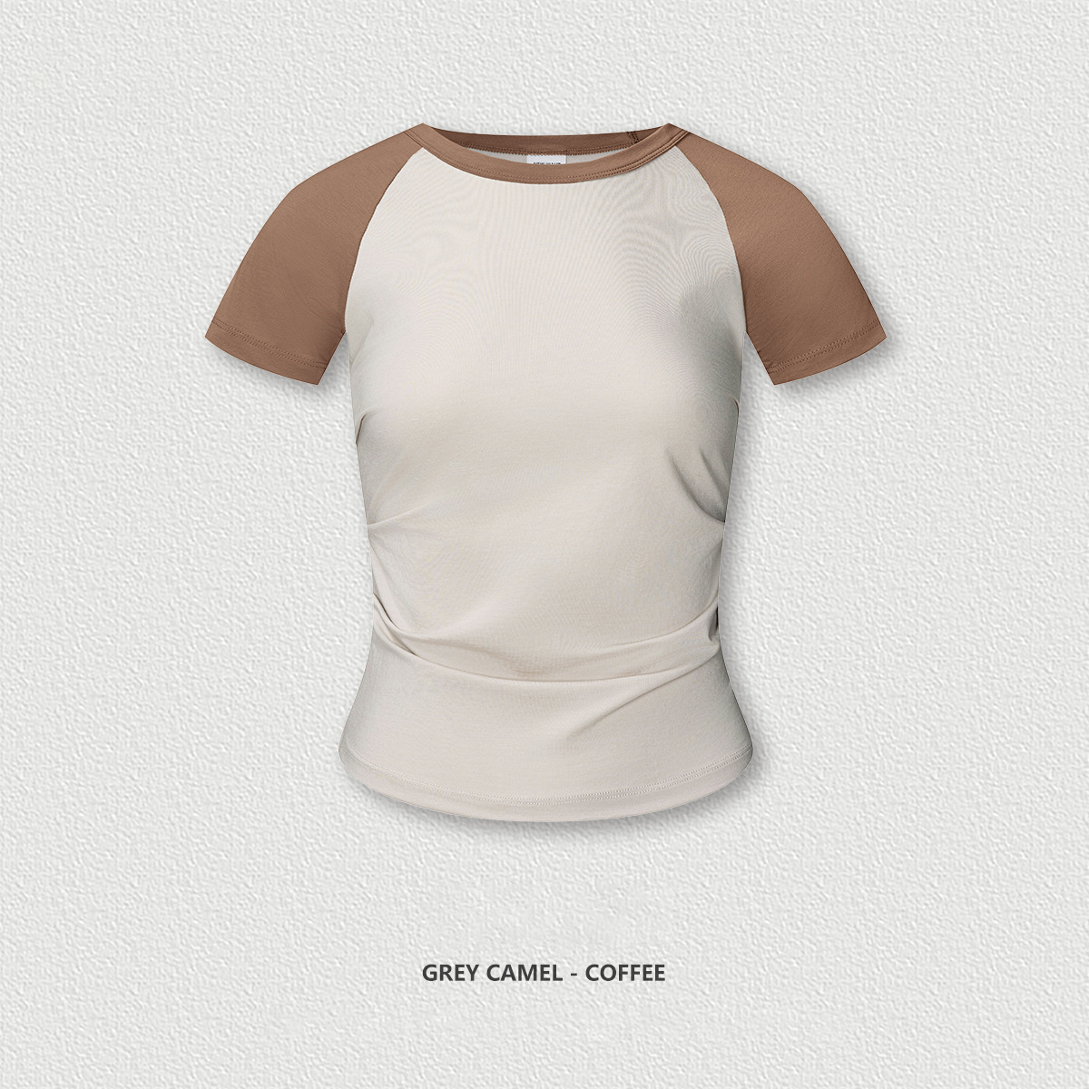 Waist-Cinching Slimming Top Color-Block Athletic Short Sleeve BEN25130