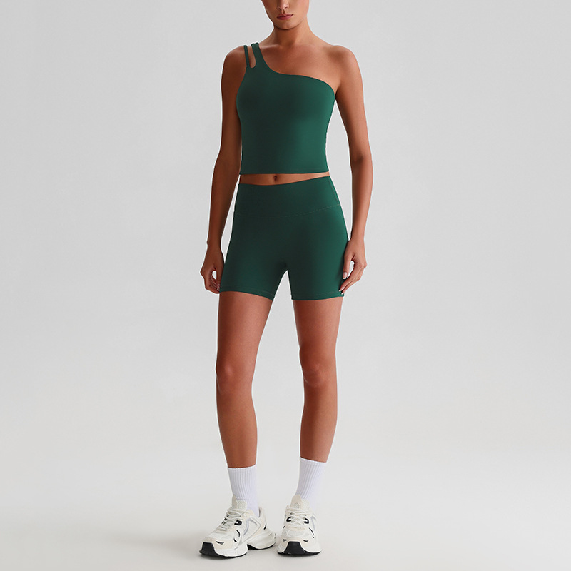Strappy Sports Bra & Running Workout Pants Quick-Dry Breathable Yoga Set SKL-LQ0329