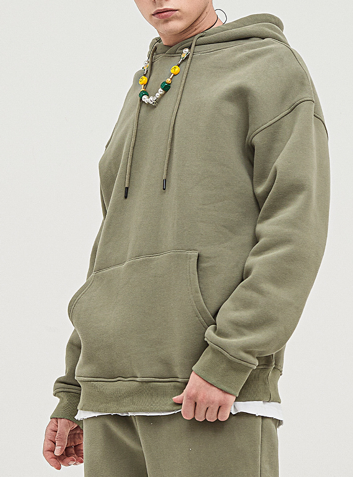  Loose Solid Color Hoodie Unisex BE2622
