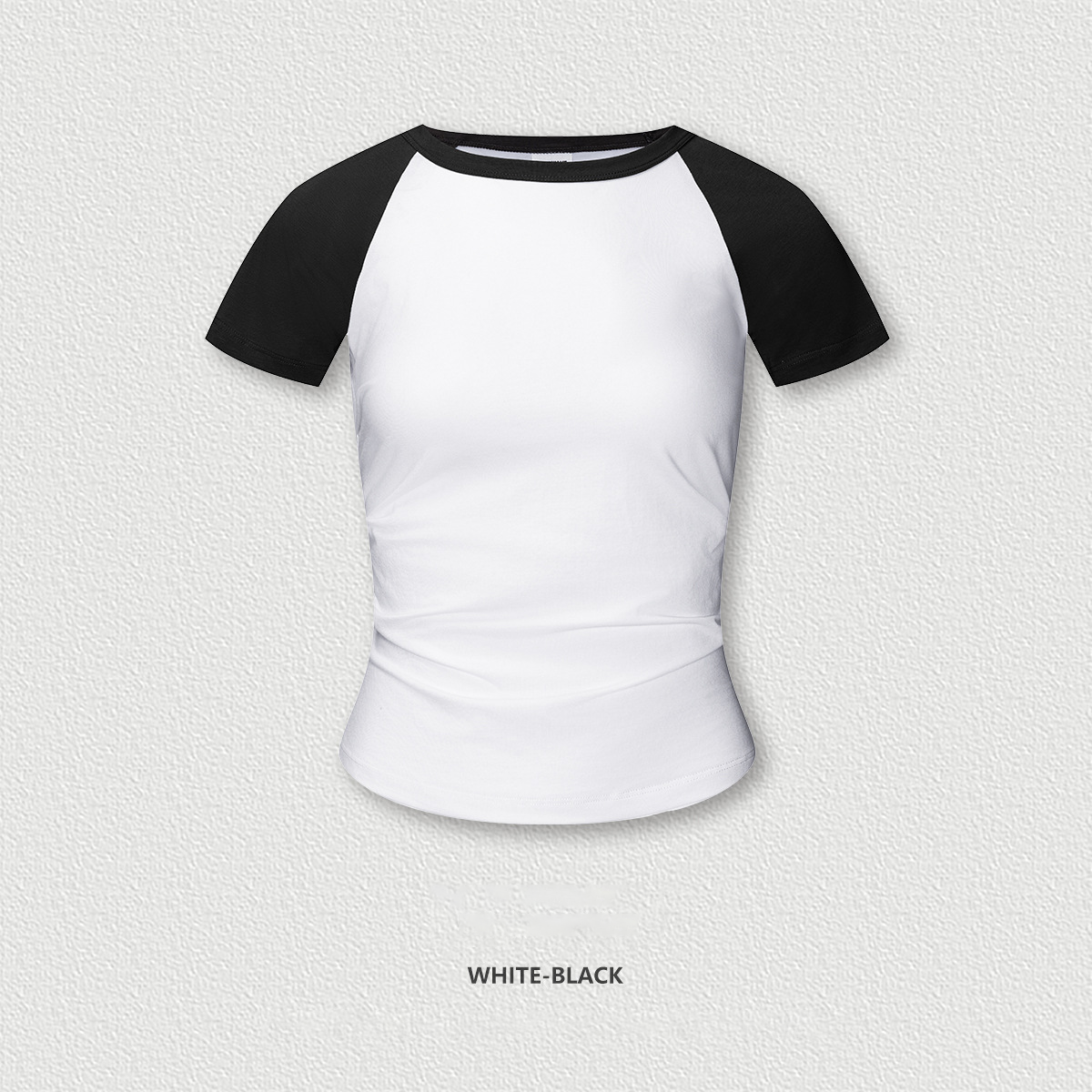 Waist-Cinching Slimming Top Color-Block Athletic Short Sleeve BEN25130