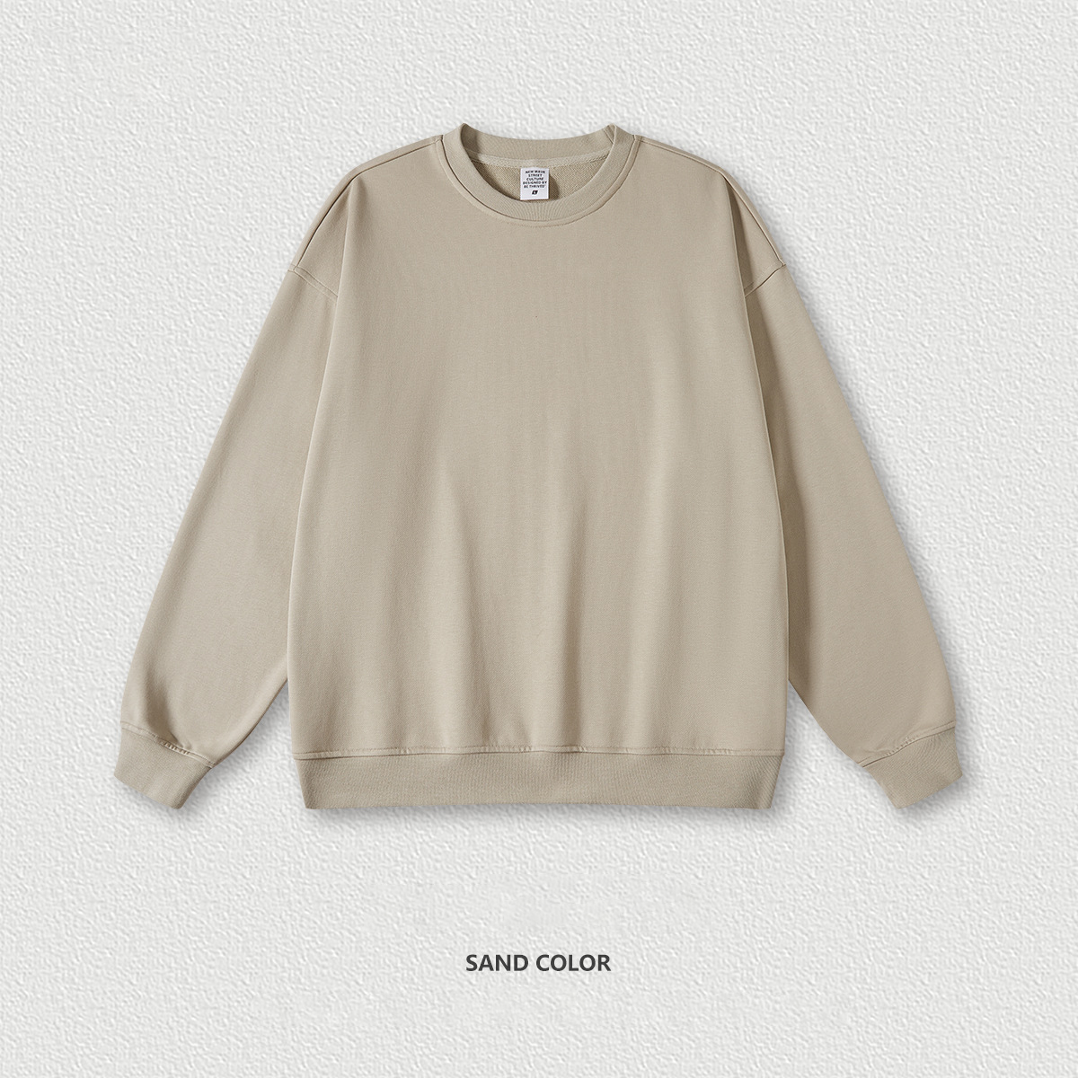  Solid Color Loose Crewneck Sweatshirt BEW0175
