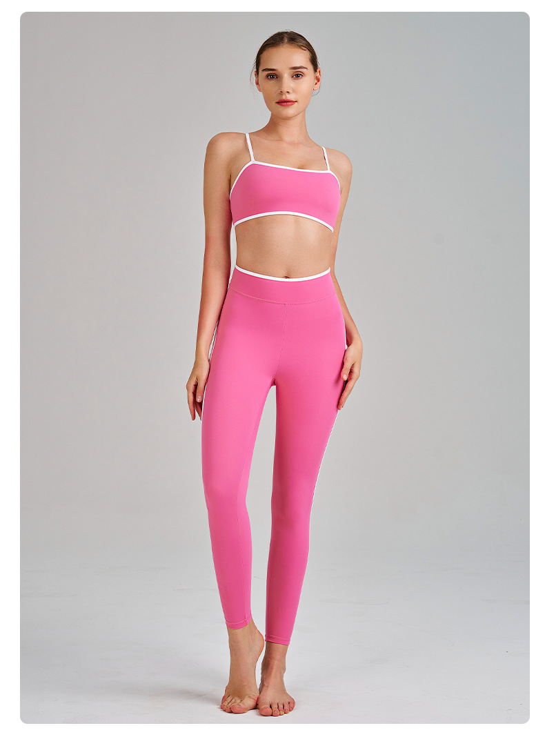 Quick-Dry Sports Bra & Skirt Set with Built-in Bra Cups High-Elasticity Yoga Set SKL-QY-B6012+K5031