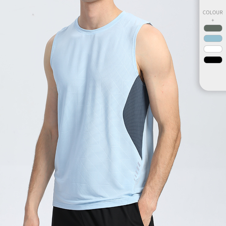 Men's Reflective Strip Sweat-Wicking Sleeveless Vest  G21