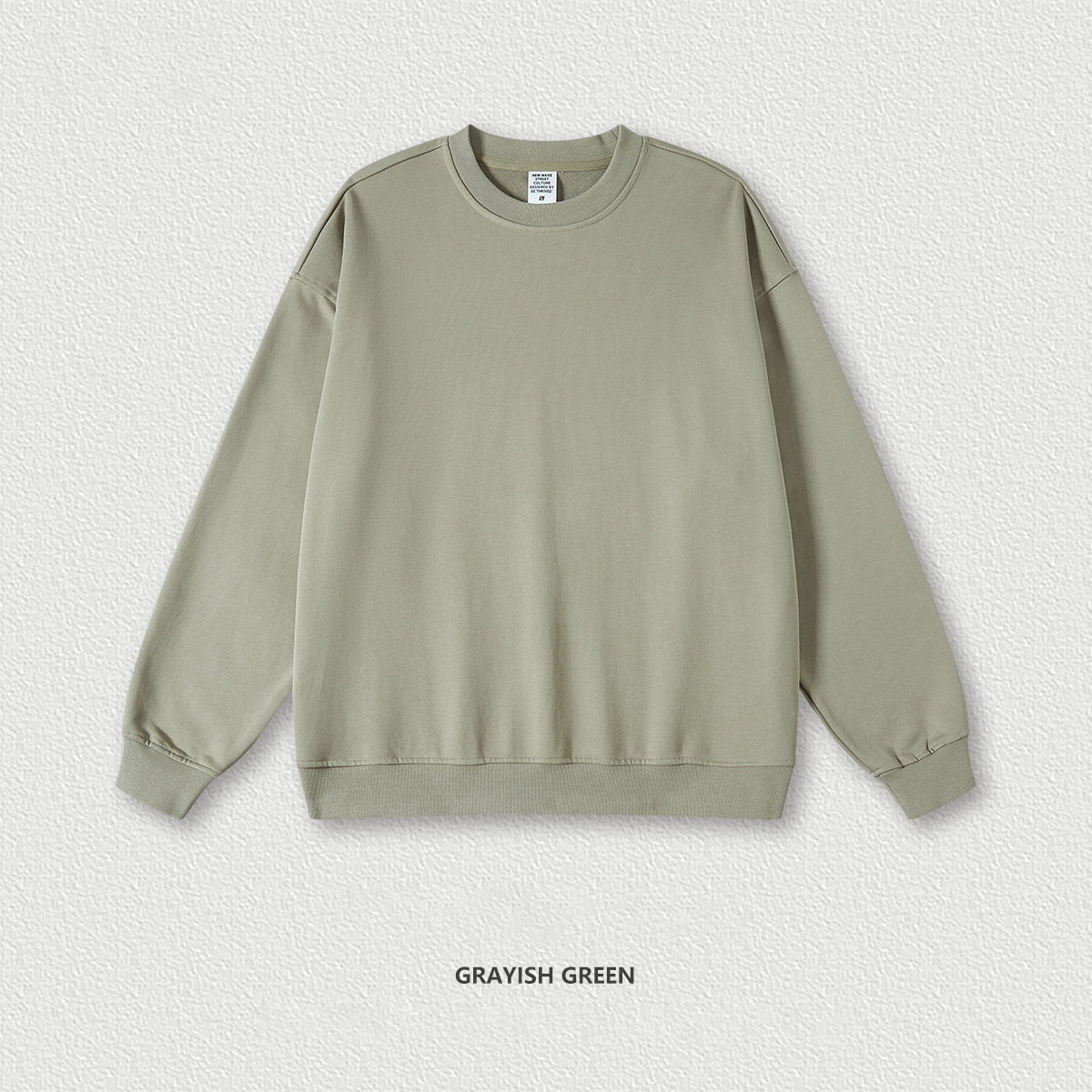  Solid Color Loose Crewneck Sweatshirt BEW0175