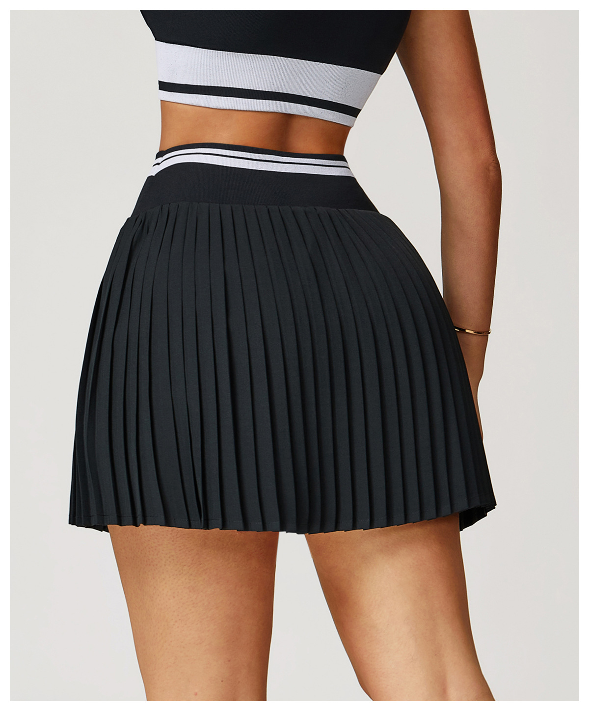 Women's High-Waisted A-Line Pleated Fitness & Athletic Skirt 5062