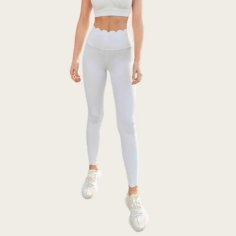 Lace-Trimmed Long Yoga Leggings SKL-FNK8810