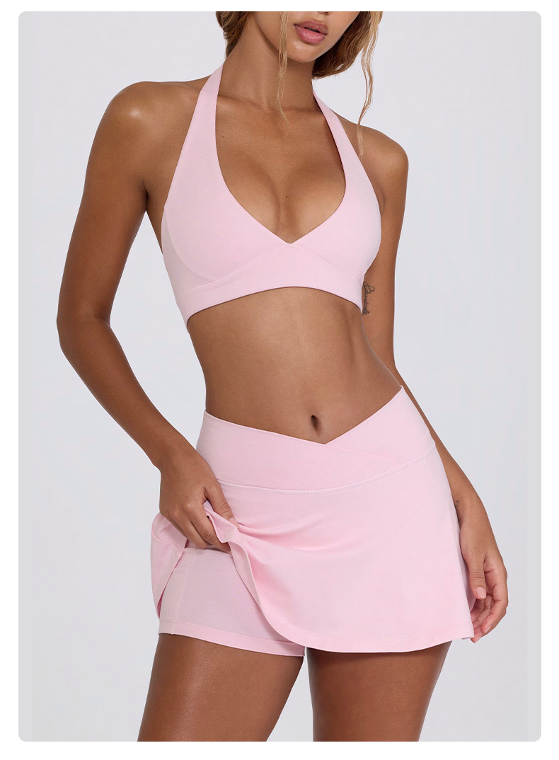 Quick-Dry Sports Bra & Tennis Skirt SKL-QY-K6510